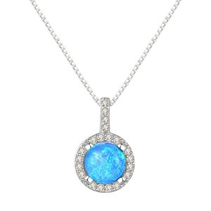 Linda's Jewelry Strieborný náhrdelník Opálový Svet Ag 925/1000 INH162