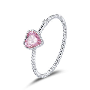 Linda's Jewelry Strieborný prsteň Pink Love Ag 925/1000 IPR115 Veľkosť: 59