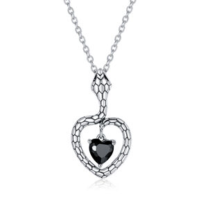 Linda's Jewelry Strieborný náhrdelník Hadie Srdce Ag 925/1000 INH174