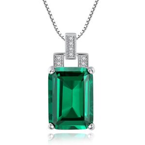 Linda's Jewelry Strieborný náhrdelník Emerald Green Ag 925/1000 IN182