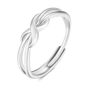 Linda's Jewelry Prsteň White Infinity chirurgická oceľ IPR140 Veľkosť: Univerzálna