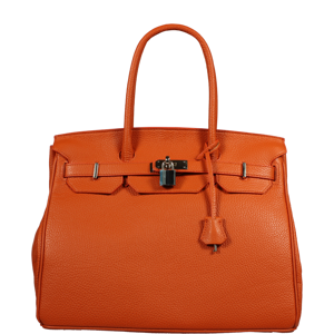 Oranžová kožená kabelka Bella Nuovo Arancione