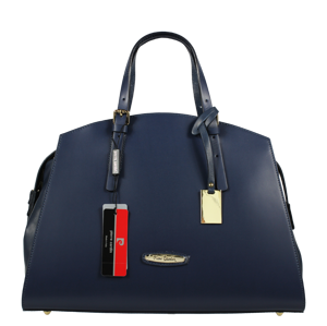 Modrá kožená kabelka Pierre Cardin 1393 Blu