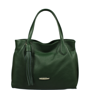 Zelená kožená kabelka Pierre Cardin 1410 Verde