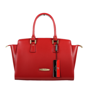 Červená kožená kabelka Pierre Cardin 1389 Rosso