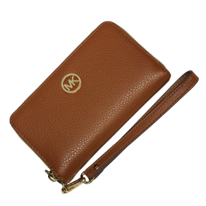 Hnedá kožená peňaženka Michael Kors MultiFunction Luggage
