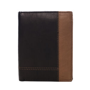 Pánska kožená peňaženka čierno hnedá - Diviley Kroll