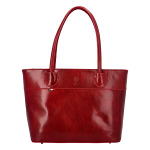 Dámska kožená kabelka cez rameno tmavo červená - Delami Vera Pelle Zafirana