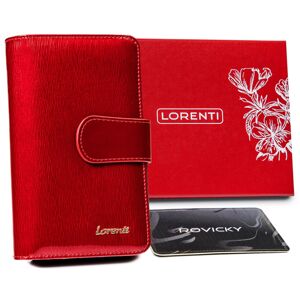 Dámska peňaženka kožená lakovaná červená - Rovicky 76116 SH