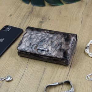 Dámska kožená peňaženka šedo/hnedá - Gregorio Yelga