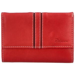 Dámska kožená peňaženka červená - Delami Elaya
