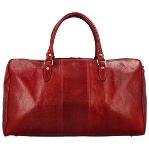 Luxusná kožená cestovná taška tmavo červená - Delami Jorger
