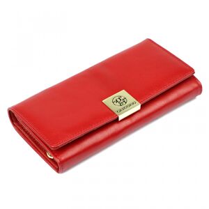 Luxusná dámska kožená peňaženka červená - Gregorio Eleonora