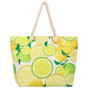 Moderná plážová taška žlto zelená - Jesicca Two