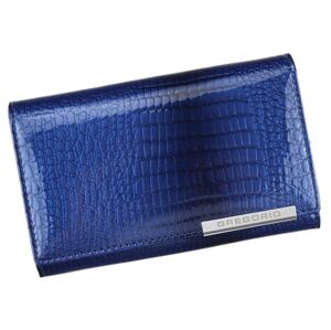 Luxusná dámska kožená malá peňaženka modrá - Gregorio Malvinia