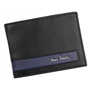 Pánska kožená peňaženka čierno/modrá - Pierre Cardin Gustava