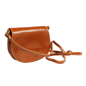 Moderná kožená kabelka Mina Camel
