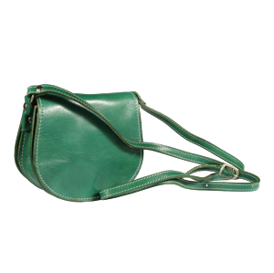 Zelená kožená kabelka Mina Verde Scura z Talianska