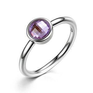 Linda's Jewelry Strieborný prsteň Shiny Effect Violet Ag 925/1000 IPR025-8 Veľkosť: 56