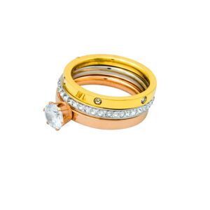 Linda's Jewelry Sada prsteňov Triple Shiny chirurgická oceľ IPR032-54 Veľkosť: 56