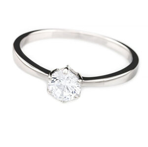 Linda's Jewelry Strieborný prsteň Shiny zirkón Crown Ag 925/1000 IPR030-8 Veľkosť: 54