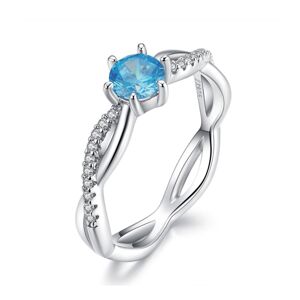 Linda's Jewelry Strieborný prsteň Sapphire Prepletený Ag 925/1000 IPR051-8 Veľkosť: 51