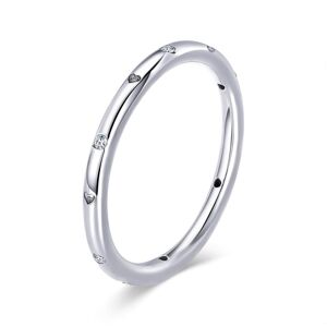 Linda's Jewelry Strieborný prsteň Simple Love Ag 925/1000 IPR039-7 Veľkosť: 54
