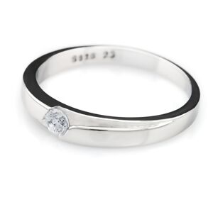 Linda's Jewelry Strieborný prsteň Shiny zirkón Shape Ag 925/1000 IPR028-11 Veľkosť: 62