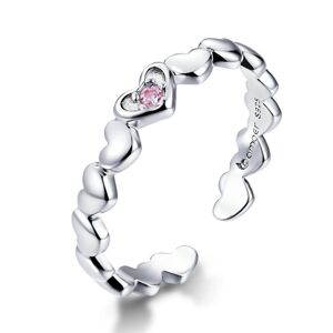 Linda's Jewelry Strieborný prsteň Pink Love Ag 925/1000 IPR060 Veľkosť: Univerzálna