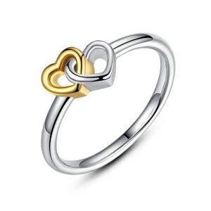 Linda's Jewelry Strieborný prsteň Love double Ag 925/1000 IPR021-8 Veľkosť: 54