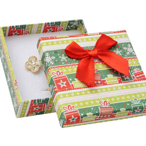 JKBOX Vianočný krabička s mašľou na strednej sadu šperkov IK020