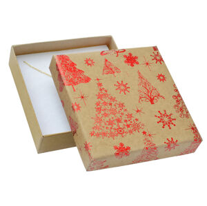 JKBOX Vianočné krabička Red Bliss Tree na strednej sadu šperkov IK023