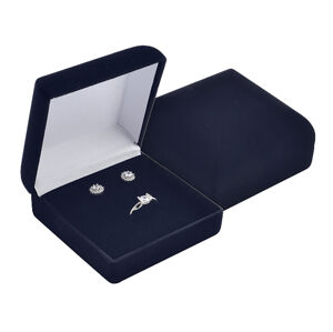 JKBOX Zamatová čierna krabička Elegance na malú sadu šperkov IK029