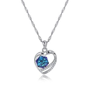 Linda's Jewelry Strieborný náhrdelník Love Blue Ag 925/1000 INH028