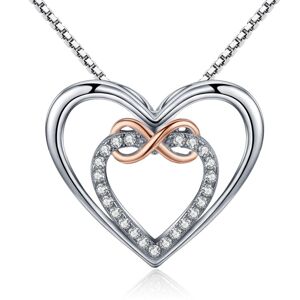 Linda's Jewelry Strieborný náhrdelník so zirkónmi Infinite Love Ag 925/1000 INH034