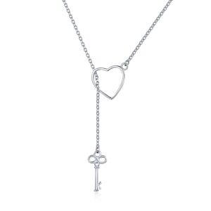 Linda's Jewelry Strieborný náhrdelník Kľúč od srdca Ag 925/1000 INH036