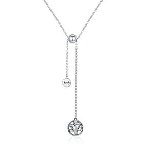 Linda's Jewelry Strieborný náhrdelník so zirkónmi Family Tree Ag 925/1000 INH037
