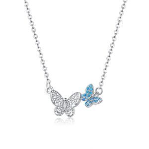 Linda's Jewelry Strieborný náhrdelník so zirkónmi Butterfly Effect Ag 925/1000 INH045