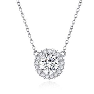 Linda's Jewelry Strieborný náhrdelník so zirkónmi Shiny Circle Ag 925/1000 INH047