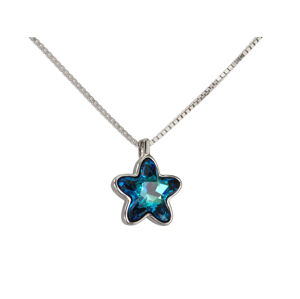 Linda's Jewelry Strieborný náhrdelník Modrá hviezda Ag 925/1000 INH048