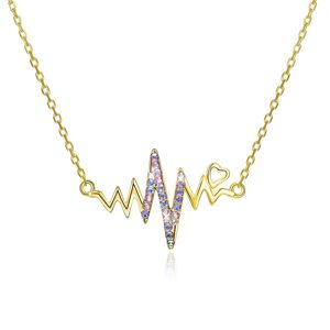 Linda's Jewelry Strieborný náhrdelník Srdcebeat Luxury Line Ag 925/1000 INH060