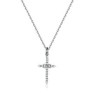 Linda's Jewelry Strieborný náhrdelník Infinite Cross Ag 925/1000 INH076