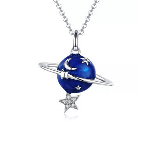 Linda's Jewelry Strieborný náhrdelník Mesiac a Hviezdy Ag 925/1000 INH078