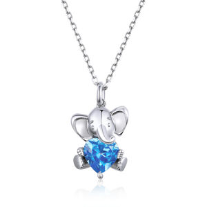 Linda's Jewelry Strieborný náhrdelník Sloní Láska Ag 925/1000 INH080