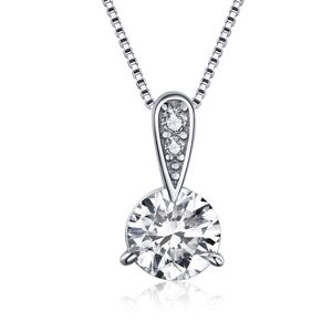 Linda's Jewelry Strieborný náhrdelník so zirkónmi Žiarivá Kvapka Ag 925/1000 INH082