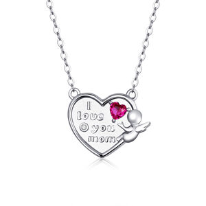 Linda's Jewelry Strieborný náhrdelník Anjelská Láska Ag 925/1000 INH088