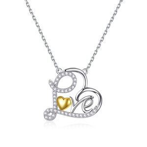 Linda's Jewelry Strieborný náhrdelník Love You Ag 925/1000 INH106