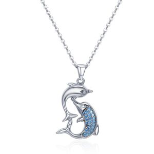 Linda's Jewelry Strieborný náhrdelník Tanec Delfínov Ag 925/1000 INH107