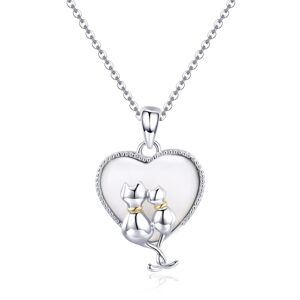 Linda's Jewelry Strieborný náhrdelník Pár zamilovaných Mačiek Ag 925/1000 INH109