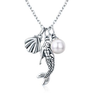Linda's Jewelry Strieborný náhrdelník Morská Víla Ag 925/1000 INH125